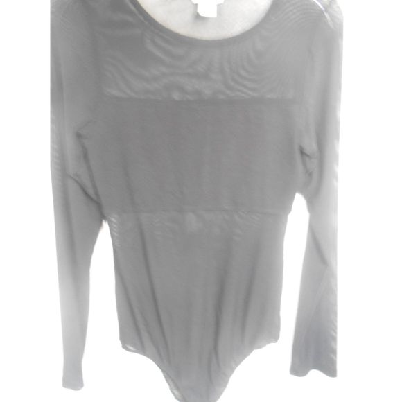Bozzolo Mesh Y2K long sleeve black bodysuit Size Large - Picture 9 of 10